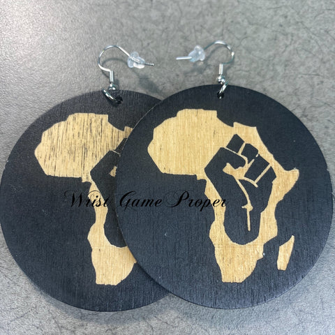 African Fist Earrings